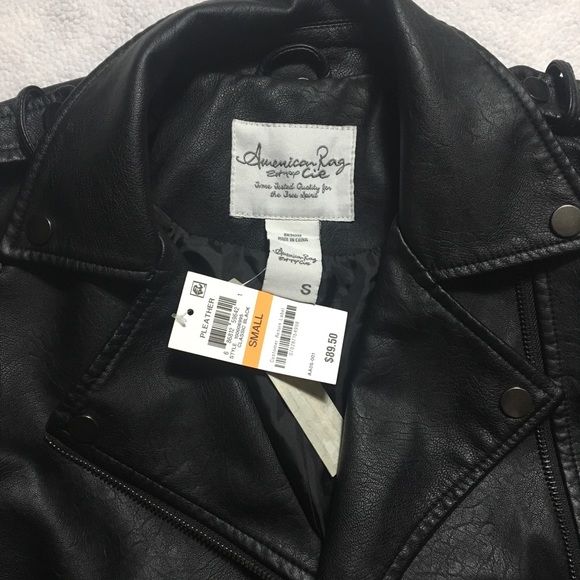 Juniors’ Faux-leather Jacket - Picture 5 of 5